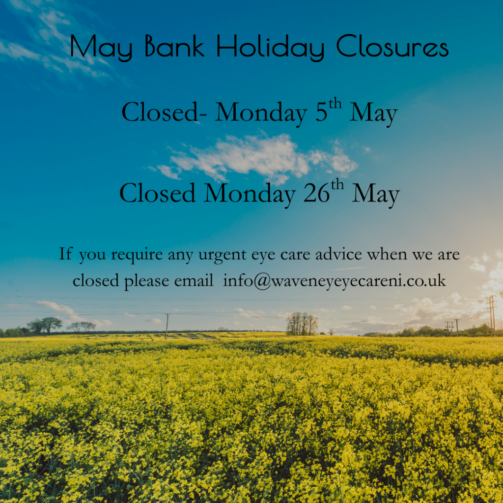 May bank holiday closing